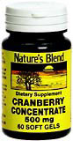 Natures Blend Cranberry Concentrate 500 Mg Soft Gels 60