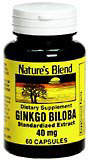 Natures Blend Ginkgo Biloba 40 Mg Capsules 60