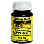 Image 0 of Natures Blend Saw Palmetto 160 Mg Soft Gels 30