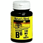 Image 0 of Natures Blend Vitamin B6 100 Mg Tablets 100
