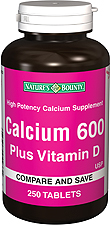 Natures Bounty Calcium + Vitamin D Tablets 250