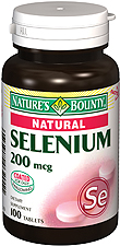 Natures Bounty Selenium 200 Mcg Tablets 100