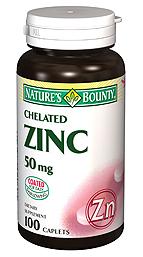 Image 0 of Natures Bounty Chelated Zinc 50 Mg Tablet 100