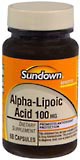 Sundown - Alpha-Lipoic Acid 100 mg Dietary Supplement Capsules 60