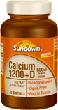 Sundown - Calcium 12000 + D Dietary Supplement Softgels 60