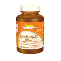Sundown - Calcium 500 mg With Vitamin D Dietary Supplement Capsules 120