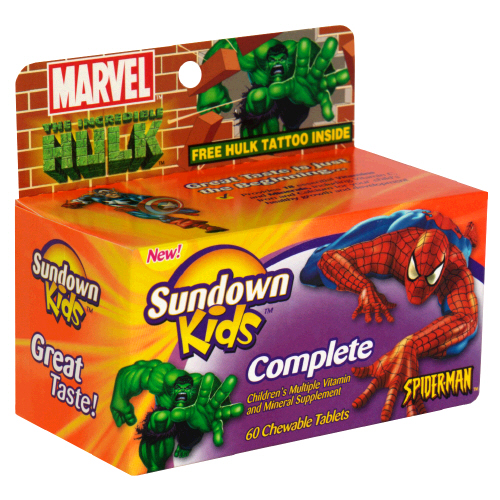 Image 0 of Sundown - Kids Complete Spider-Man Vitamin & Minerals Chewable Tablets 60