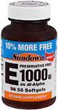 Image 0 of Sundown - Vitamin E 1000 Units Dl-Alpha Softgels 55