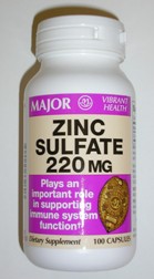 Zinc Sulfate 220 Mg 100 Capsules By Major Pharmaceutical