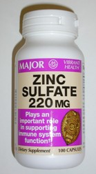 Image 0 of Zinc Sulfate 220 Mg 100 Capsules By Major Pharmaceutical