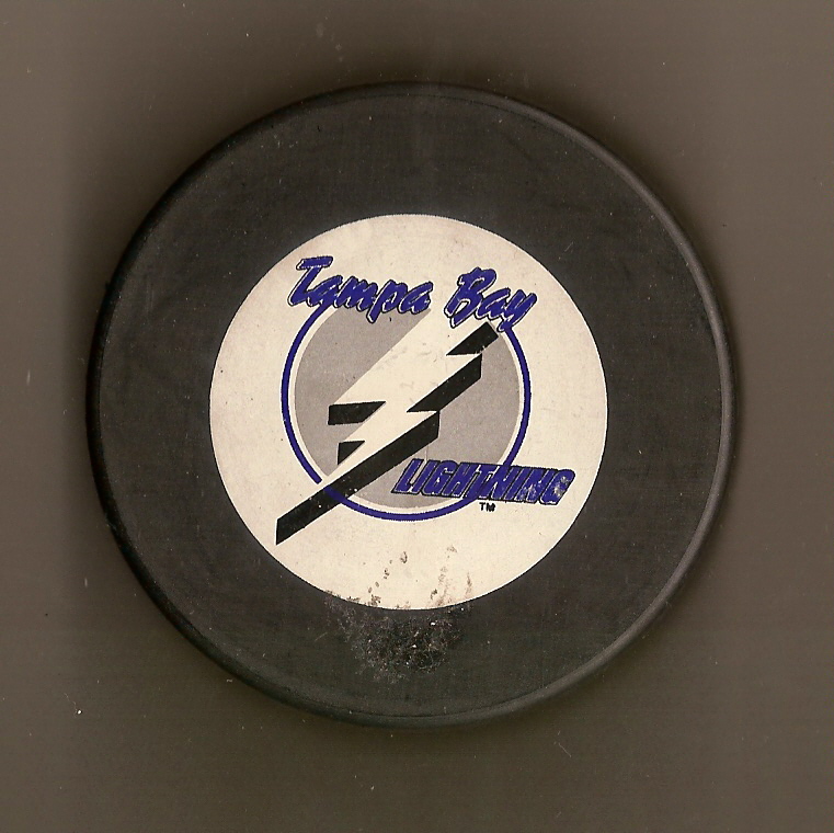 Vintage NHL Tampa Bay Lightning Official Game Puck Ziegler
