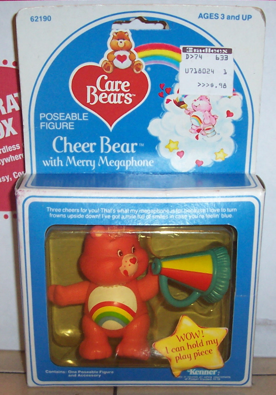 1984 Kenner CARE BEARS CHEER BEAR Poseable Figure MONMC Vintage