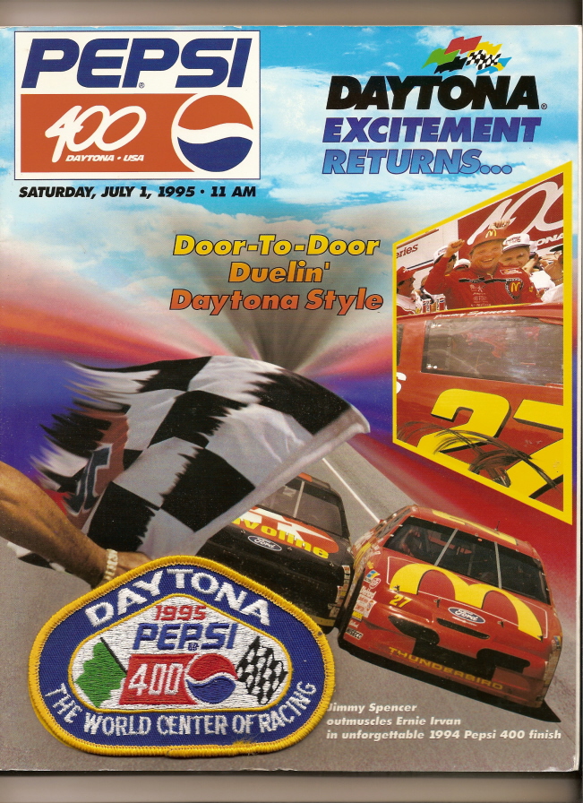 1995 Pepsi 400 Program Jeff Gordon Win #6 Nascar Daytona