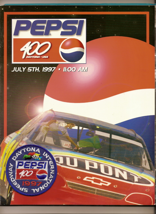 1997 Pepsi 400 Program John Andretti Win Nascar