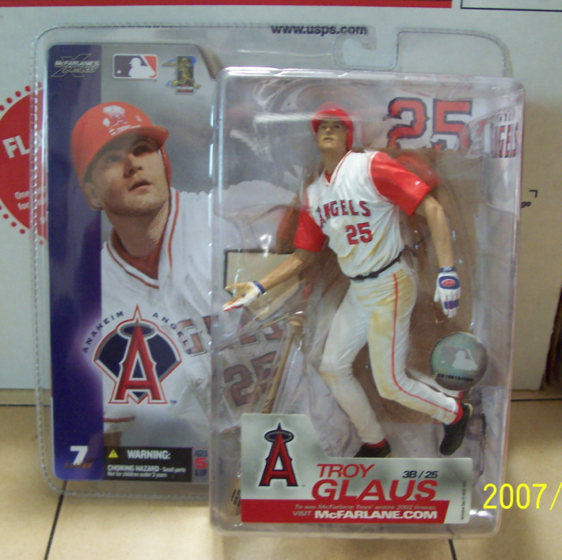 MCFARLANE MLB SERIES 7 TROY GLAUS RED SLEEVE VARIANT