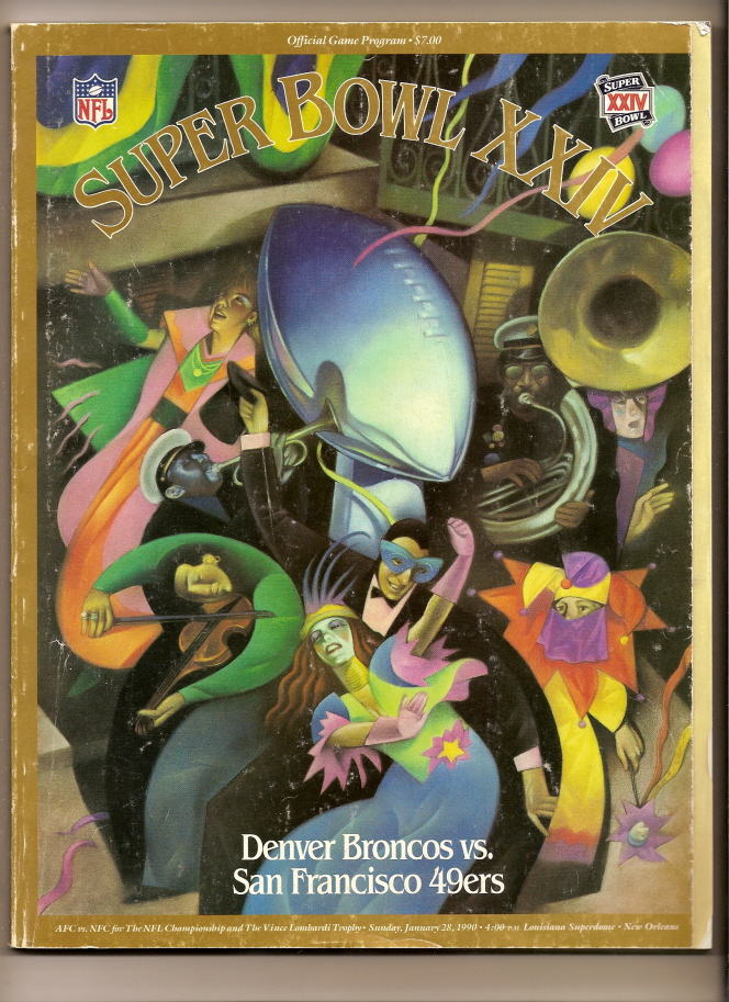 Super Bowl 24 XXIV Game program 49ers Broncos SB