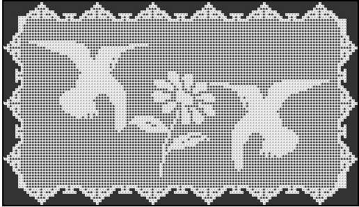 Filet Crochet Patterns - Doilies/Runners - HUMMINGBIRDS DAISY Runner ...