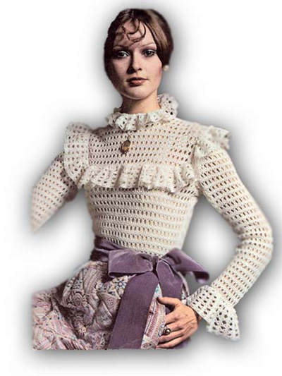 Victorian High Collar Irish Crochet Blouse
- Polyvore