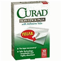Curad Telfa 2 X 3 Inches Non-Stick Pads 10 Ct.