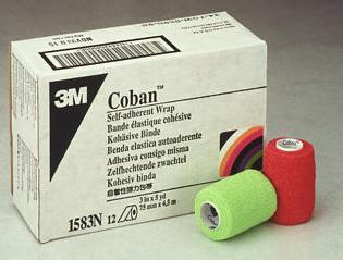 Image 0 of 3M Coban 3 Inch X 5 Yards Self-Adherent Wrap  Bandages 12