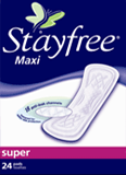 Stayfree Maxi Super Pads 8x24 Ct.
