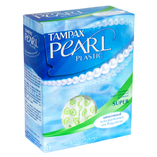 Image 0 of Tampax Pearl Super Unscented Tampons 18 Ct.