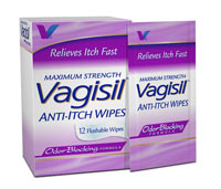Vagisil Maximum Strength Anti-Itch Flushable Wipes 12