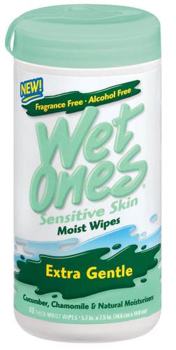 Wet Ones Extra Gentle Sensitive Skinmoist Wipes 40