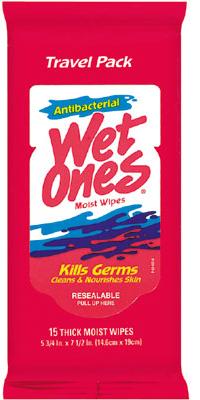 Image 0 of Wet Ones Travel Pack Antibacterial Moist Wipes 15