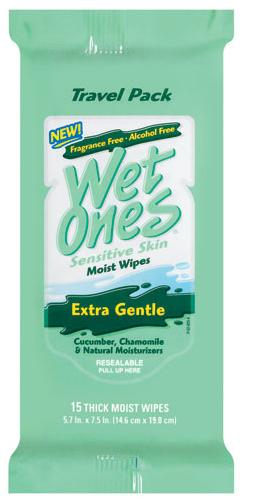 Wet Ones Extra Gentle Travel Pack Sensitive Skinmoist Wipes 15