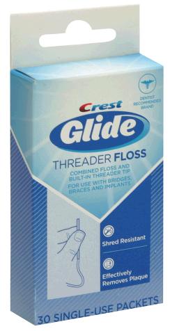 Crest Glide Threader Floss 30