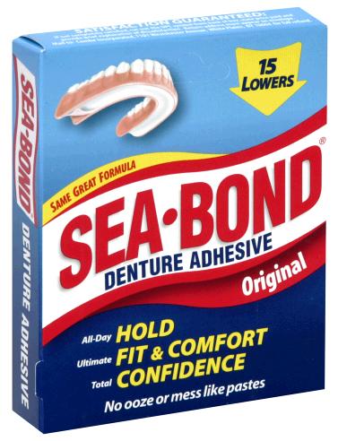 Sea-Bond Denture Adhesive Original Lowers 15 Ct.