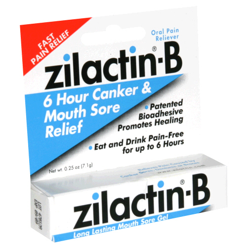 Zilactin-B Canker Mouth Sore Gel 0.25 Oz.