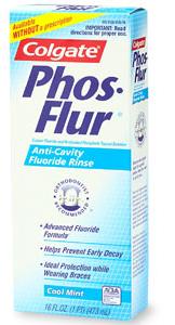 Colgate Phos-Flur Anti-Cavity Cool Mint Fluoride Rinse Liquid 16 Oz