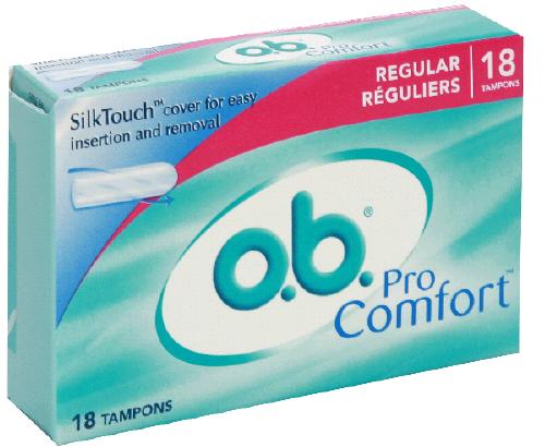 Image 0 of O.B. Pro Comfort Regular Tampons 18