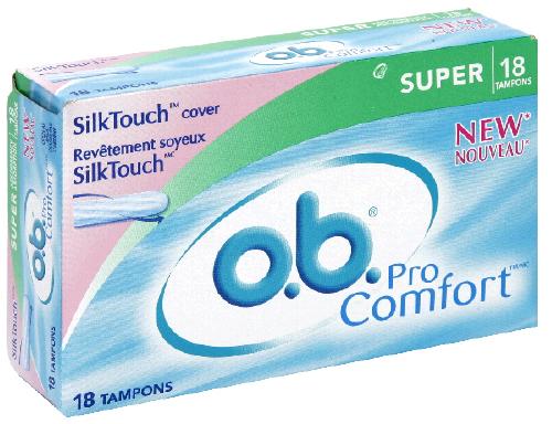 O.B. Pro Comformt Super With Silktouch Cover Tampons 18