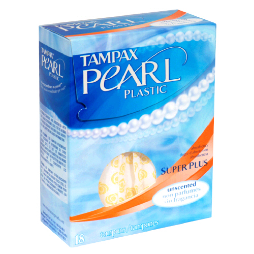 Image 0 of Tampax Pearl Super Plus Unscented Tampons 18 Ct.