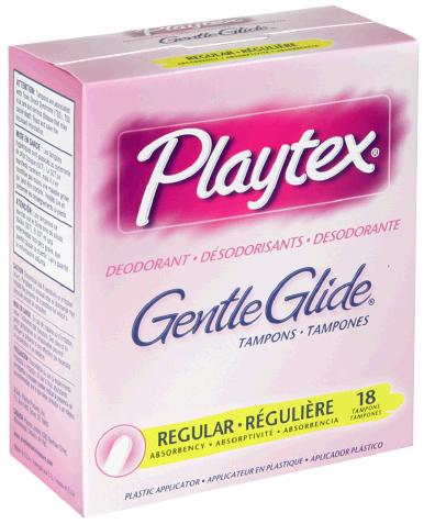 Playtex Gentle Glide Deodorant Regular Absorbency Tampons 18