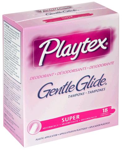 Playtex Gentle Glide Deodorant Super Absorbency Tampons 18
