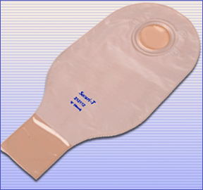 Image 0 of Genairex Securi-T 2-Piece 12'' X 2 1/4'' Drainable Opaque Ostomy Pouches 10