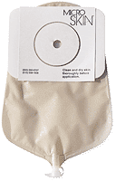 Image 0 of Cymed 9'' Urostomy Clear Pouch Cut-To-Fit 6mm Microderm Plus Washer 10