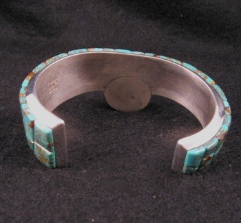 Image 3 of Ex-Large James McCabe, Navajo, Turquoise Cobblestone Silver Bracelet