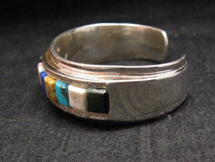 Image 4 of Hopi Multi Stone Inlay Bracelet, Bennard & Frances Dallasvuyaoma