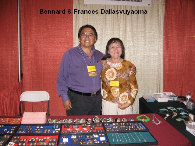 Image 6 of Hopi Multi Stone Inlay Bracelet, Bennard & Frances Dallasvuyaoma