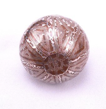 Image 3 of Shane Hendren Navajo Mokume Gane Silver Turquoise Seed Pot - One of a Kind