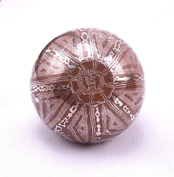 Image 4 of Shane Hendren Navajo Mokume Gane Silver Turquoise Seed Pot - One of a Kind
