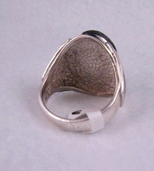 Image 4 of Navajo, Albert Tapaha, Starry Nite Yei Inlay Ring Sz13 