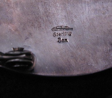 Image 4 of Vintage Navajo Sterling Silver Buckle & Bolo Set
