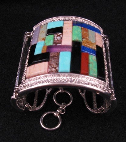 Image 1 of Hopi Inlay * Warrior Woman * Bracelet, Bennard & Frances Dallasvuyaoma