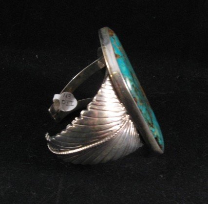 Image 3 of Adam Fiero Navajo Kingman Turquoise Sterling Silver Bracelet